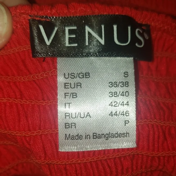 VENUS Red Strapless Jumpsuit - Picture 7 of 14